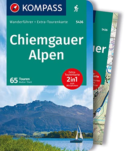 KOMPASS Wanderführer Chiemgauer Alpen, 65 Touren mit Extra-Tourenkarte: GPS-Daten...