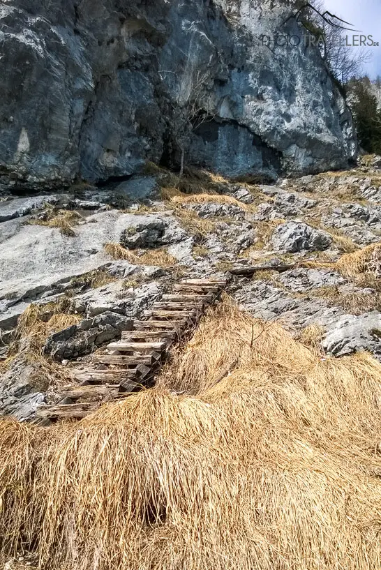 Eine Treppe auf dem Rinnkendlsteig