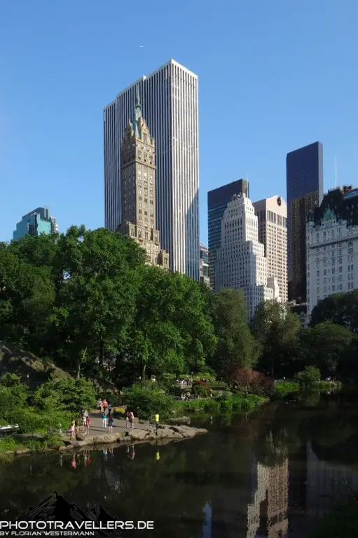 Blick auf die Hochhäuser aus dem Central Park