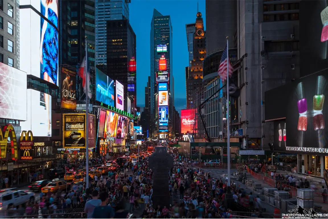 Der Times Square bei Nacht