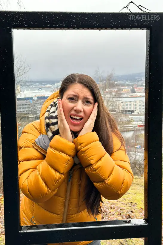 Biggi am Munch-Ausblick im Ekebergparken in Oslo