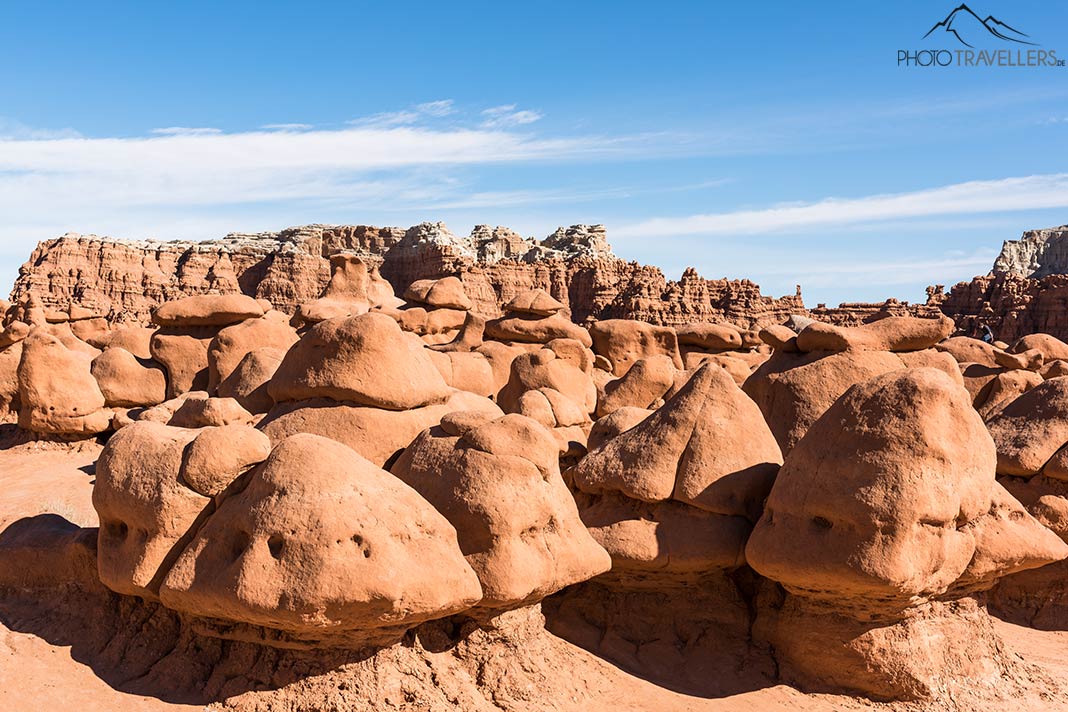 Sandsteinformationen im Goblin Valley in Utah