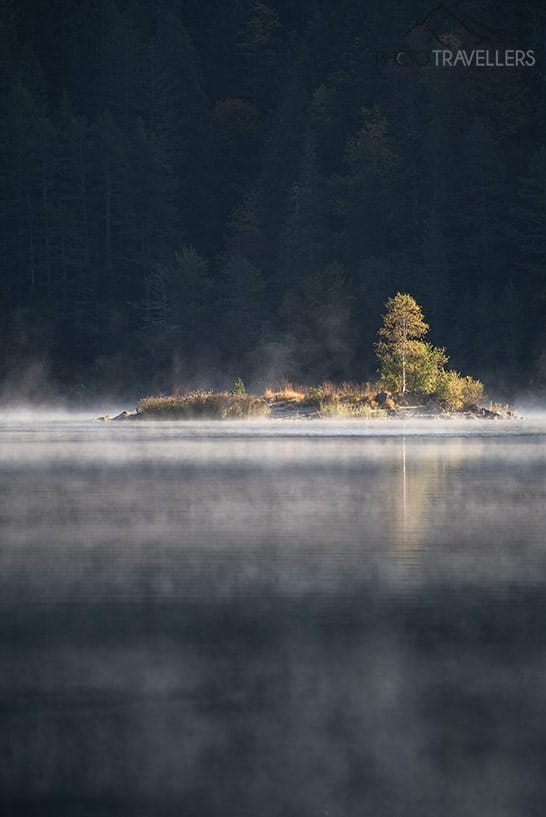 A landscape picture at the Eibsee, taken with the telephoto lens