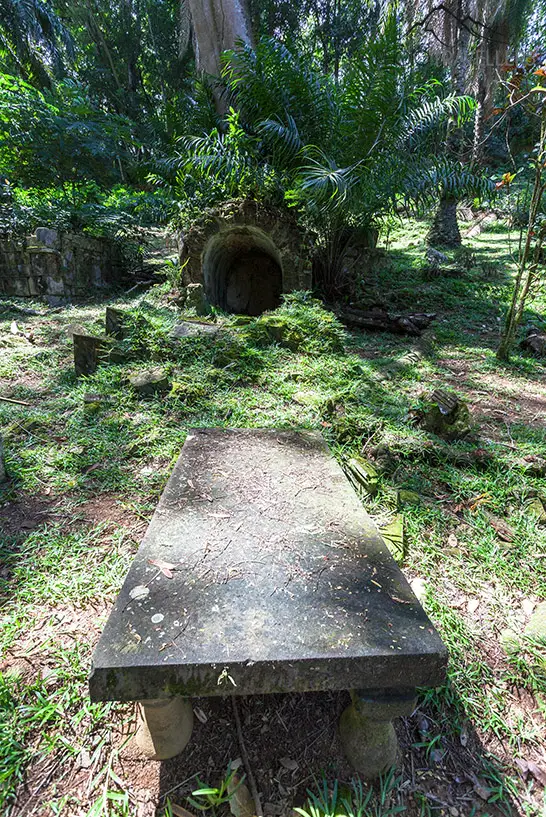 Ein Grab auf dem alten Friedhof in Victoria