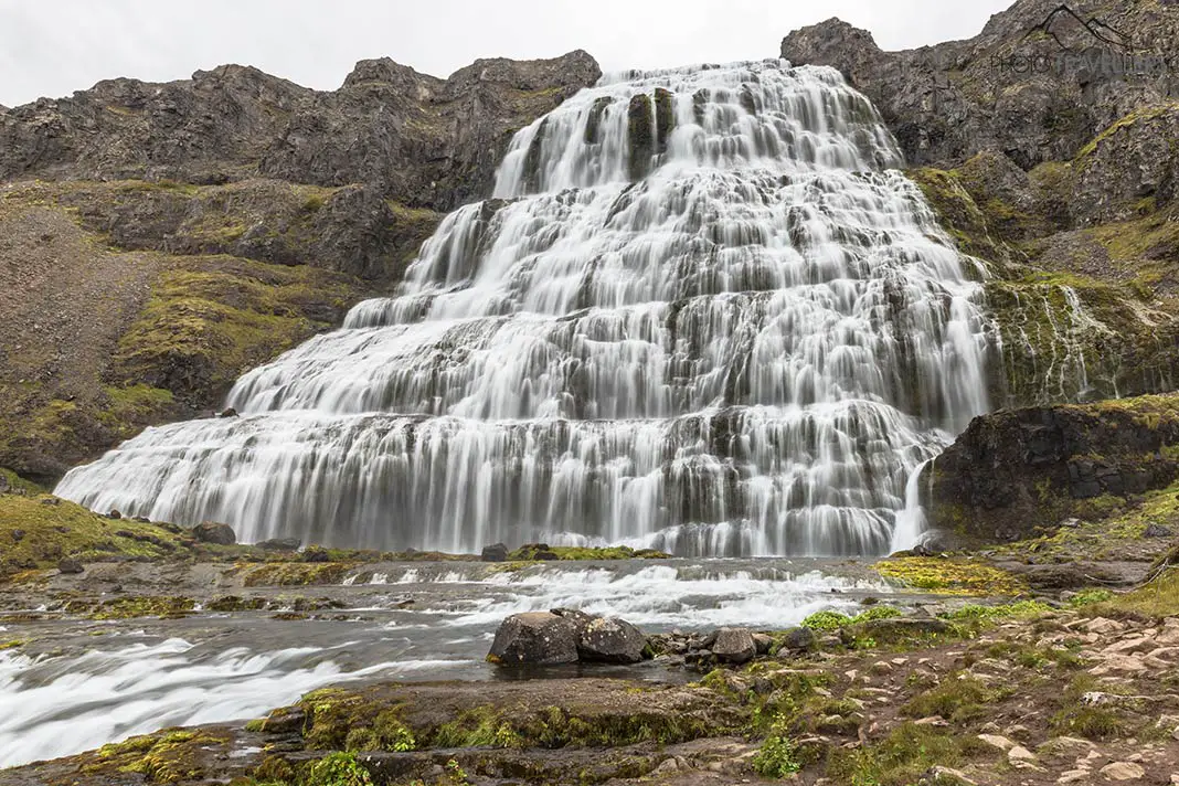 The Dynjandi Foss waterfall in the Westfjords