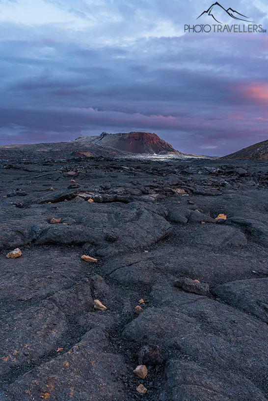 Erstarrte Lava im Gebiet Fagradalsfjall in Island