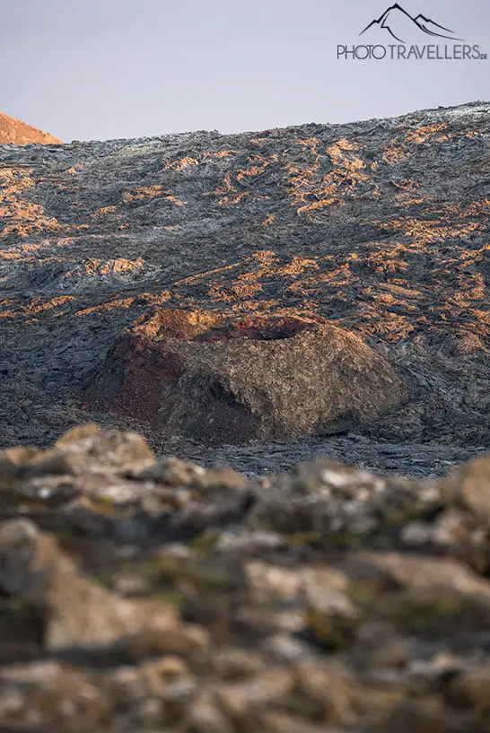 Ein Krater im Vulkangebiet Fagradalsfjall in Island