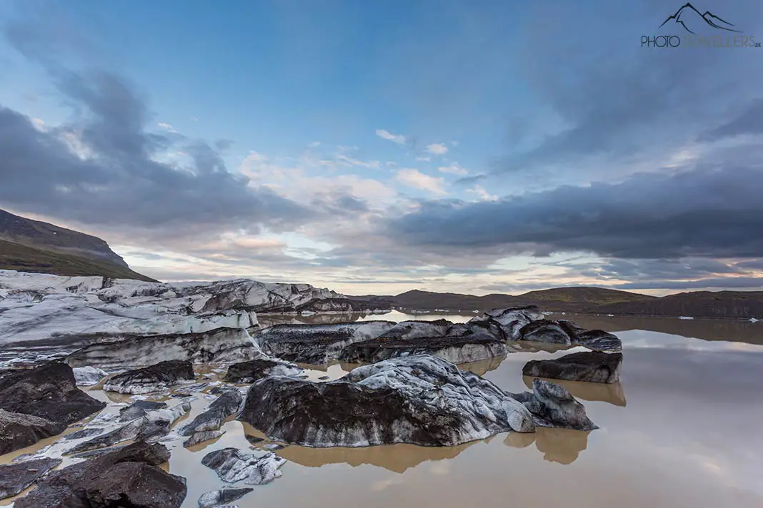 Die Lagune der Gletscherzunge Skaftafelljökull