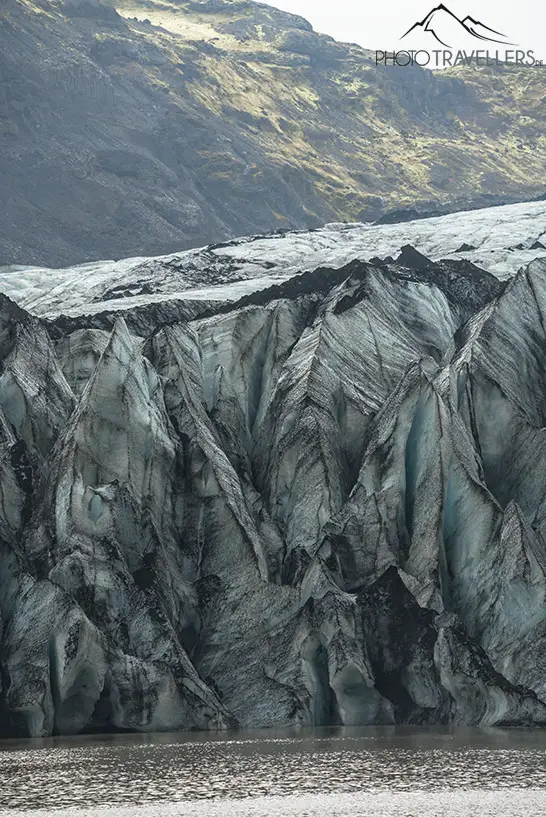 Die Gletscherzunge Sólheimajökull in Island