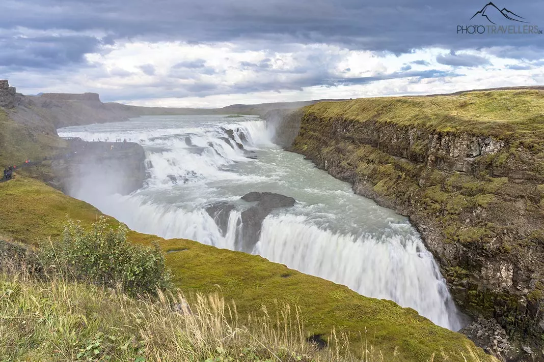 Der Wasserfall Gullfoss in Island