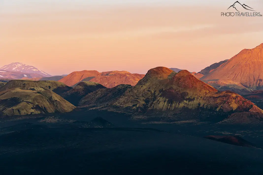 Der Blick vom Hnausar im Hochland von Island