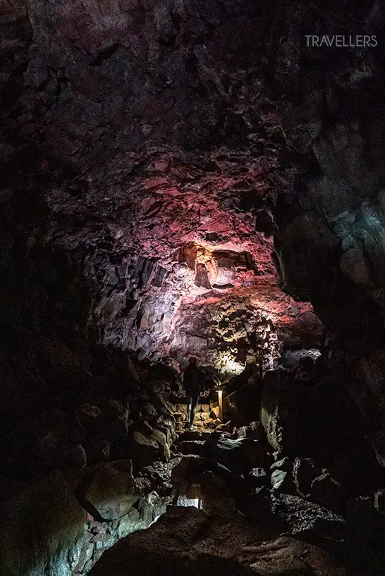 The Raufarhólshellir lava tunnel in Iceland