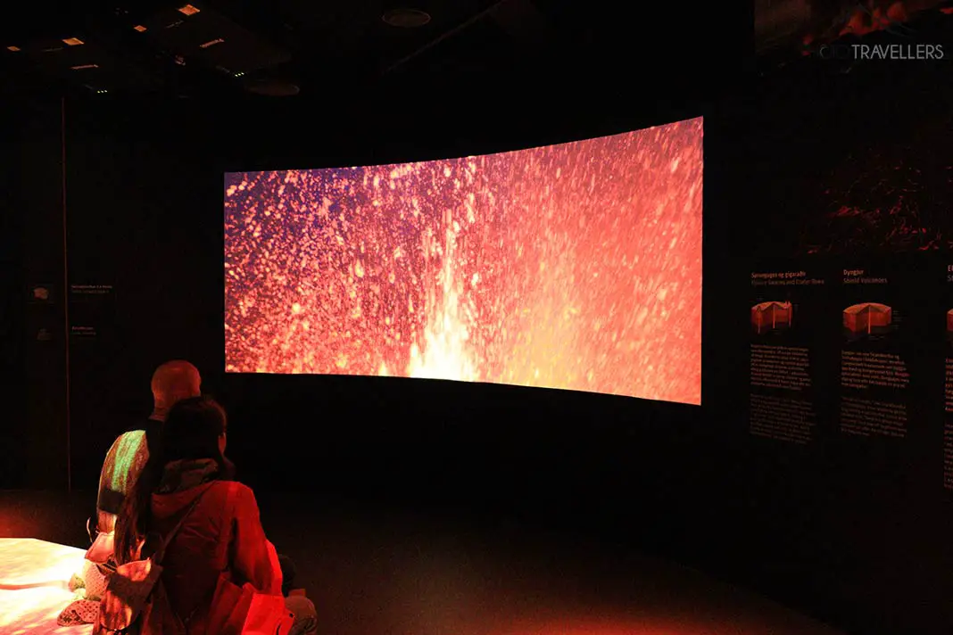 Ein Film über einen Vulkanausbruch im Perlan in Reykjavík