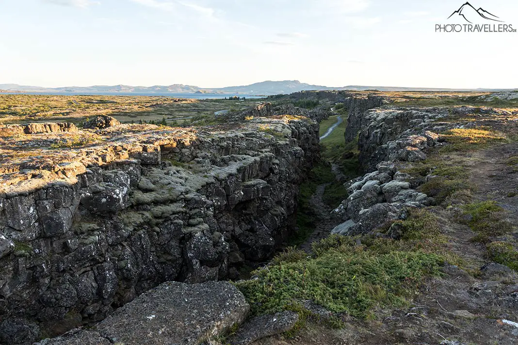 Die Spalte im Þingvellir-Nationalpark