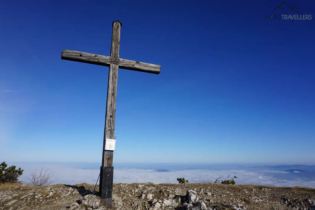 The summit cross on the Zwiesel