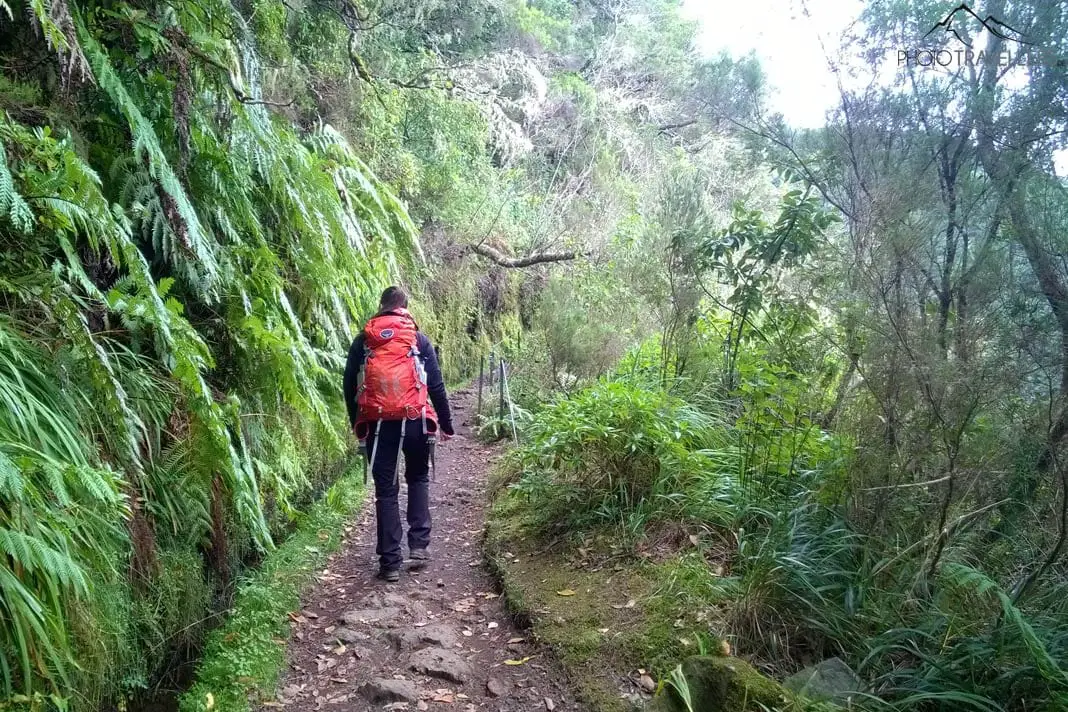Biggi auf der Levada-Wanderung zum Grünen Kessel auf Madeira