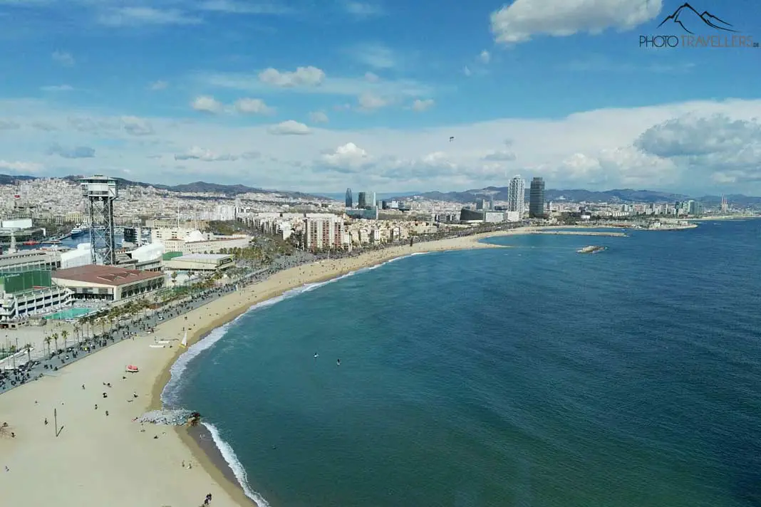 Blick auf den Strand von La Barceloneta