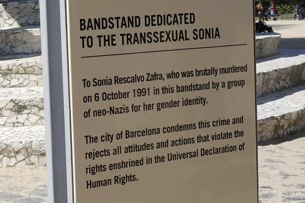 Im Parc de la Ciutadella geschah 1991 ein schreckliches Verbrechen - der Mord an der Transsexuellen Sonia Rescalvo Zafra
