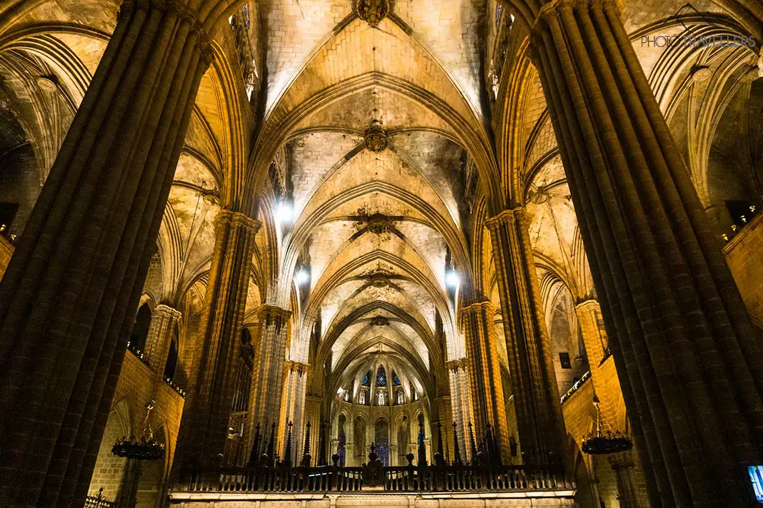 View of the cathedral La Seu from the inside - its stunning