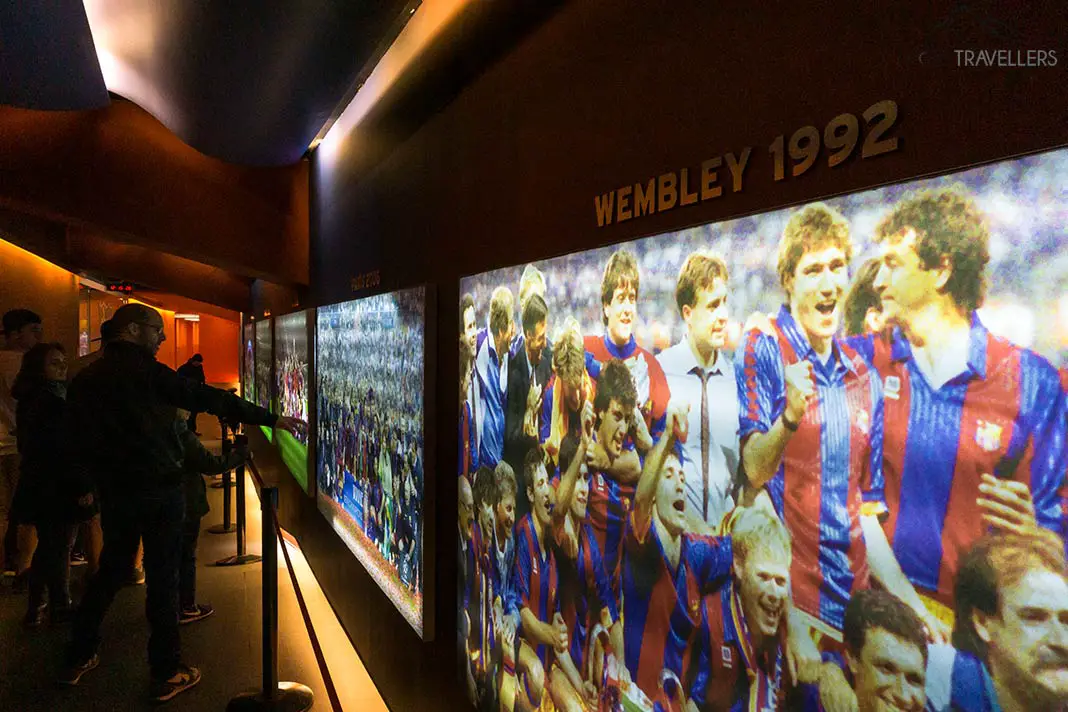 Ein Bild aus Wembley von 1992 im Museum des FC Barcelona