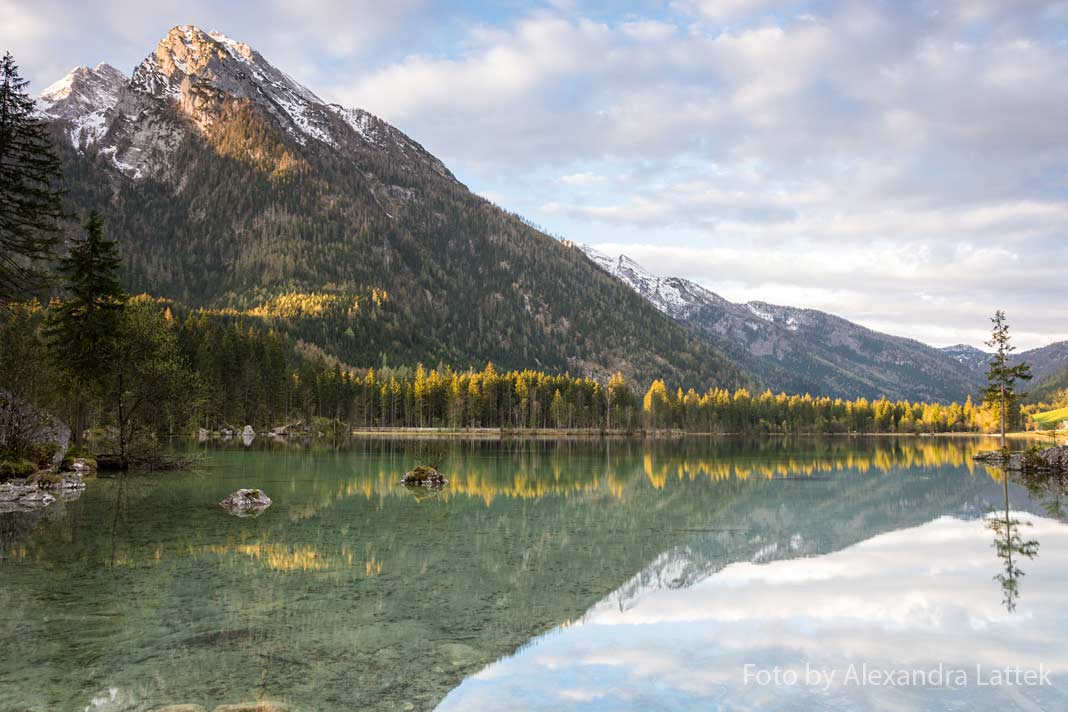 Fotokurs im Berchtesgadener Land: Sonnenaufgang am Hintersee - Foto by Alexandra Lattek