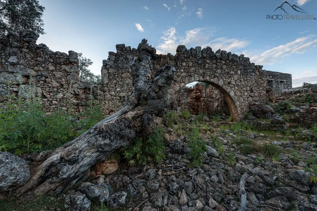 Eine Ruine in Aradena auf Kreta