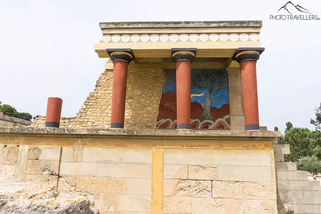 Eine Ruine im Palast von Knossos auf Kreta
