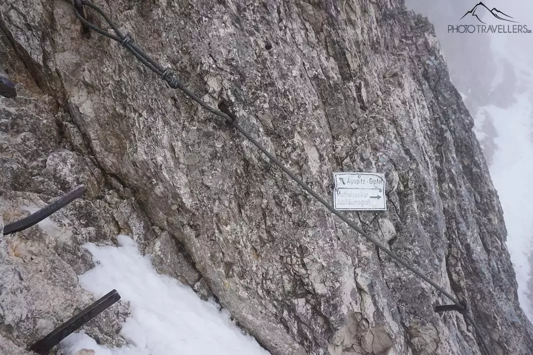 Wegweiser Alpspitze, Mathaisenkar, Jubiläumsgrat