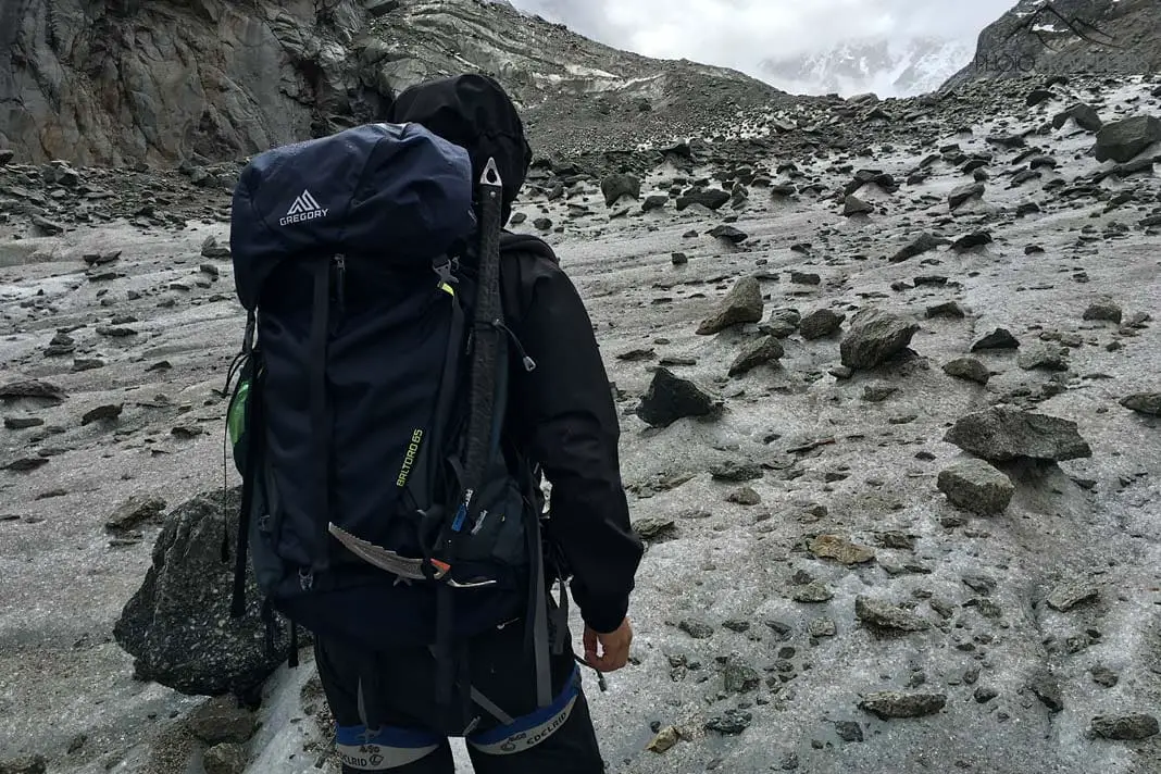 Bergsteiger auf dem Gletscher