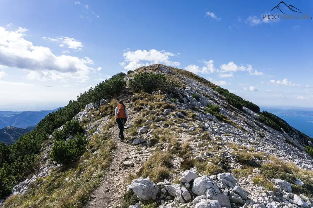 Biggi kurz vor dem Gipfel Cima delle Pozette auf dem Monte Baldo