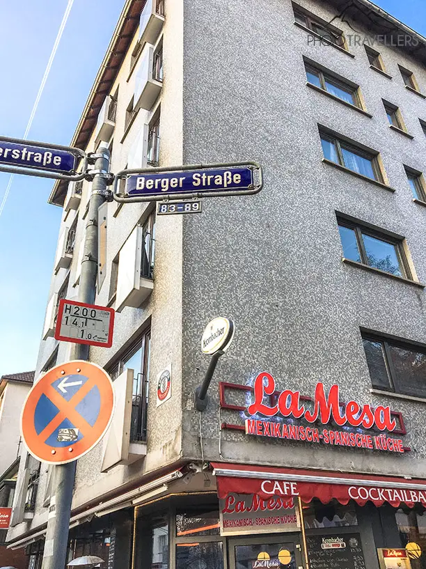 Street sign in Berger Straße