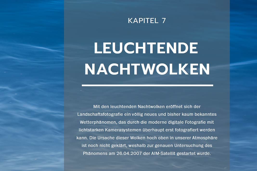 Leuchtende Nachtwolken