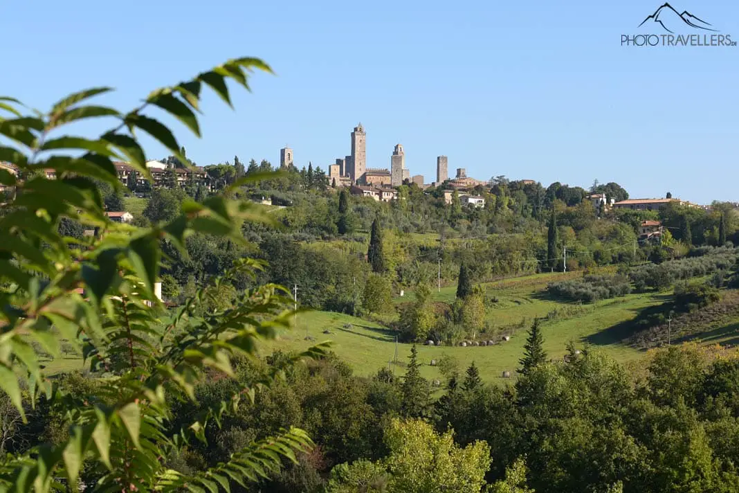 Blick auf die Türme von San Gimignano