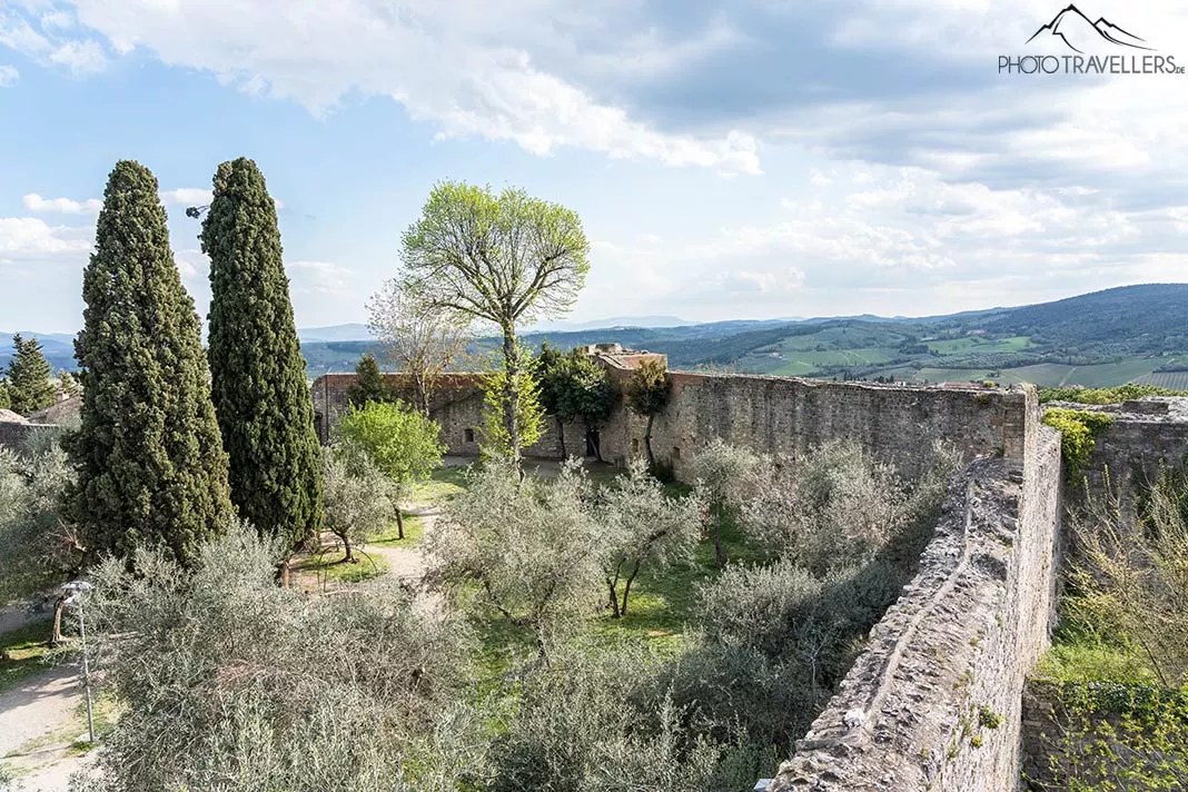 Die alte Stadtmauer in  San Gimignano