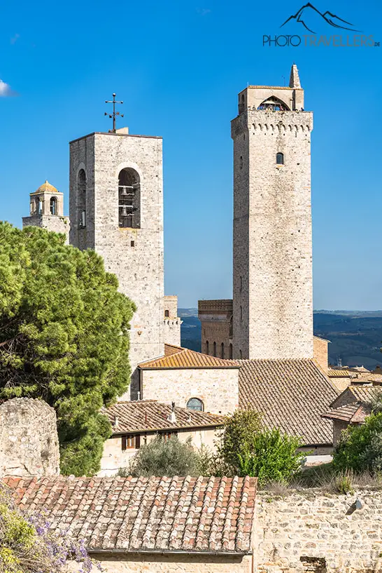 Der Blick auf den Torre Grossa in San Gimignano