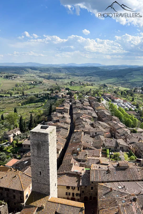 Der Blick über San Gimignano vom Torre Grossa