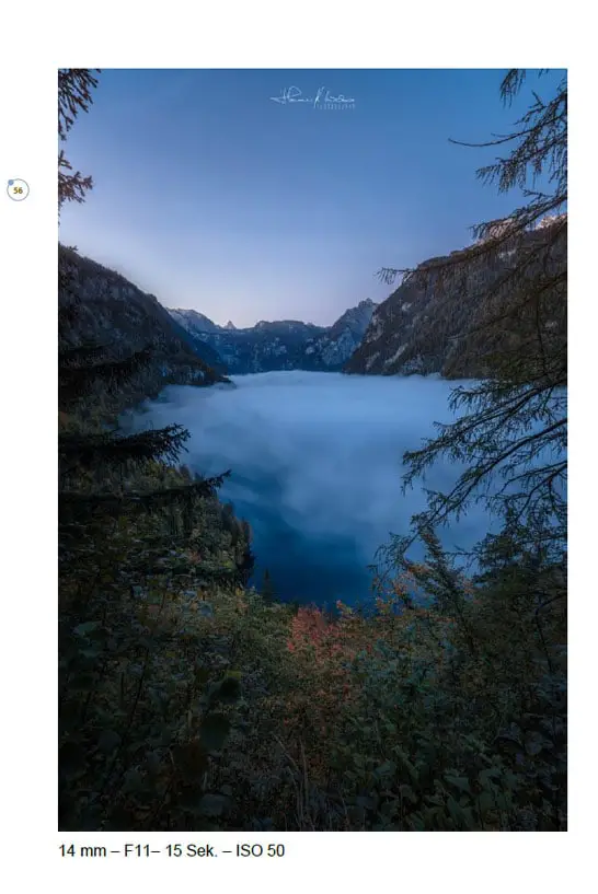 Auszug aus dem E-Book "50 magische Fotospots in Bayern" mit Bild vom Königssee