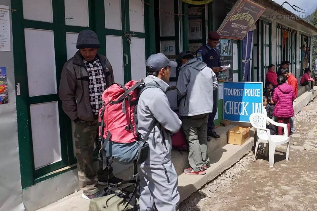 Checkpoint in Lukla