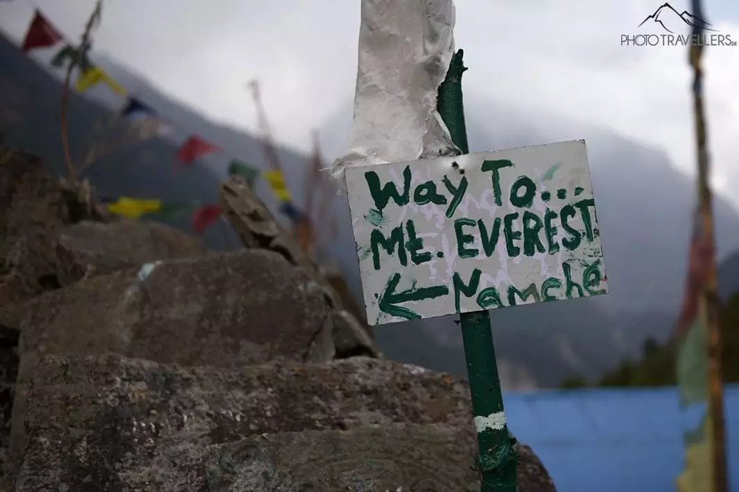 Wegweiser Mount Everest Base Camp