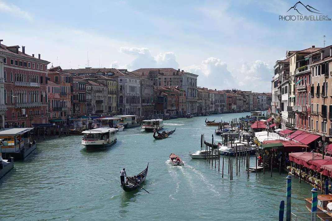 view to the Grand Canal of Venice from the bridge
