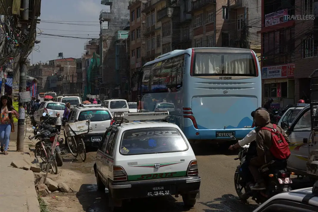 Hauptstraße in Kathmandu