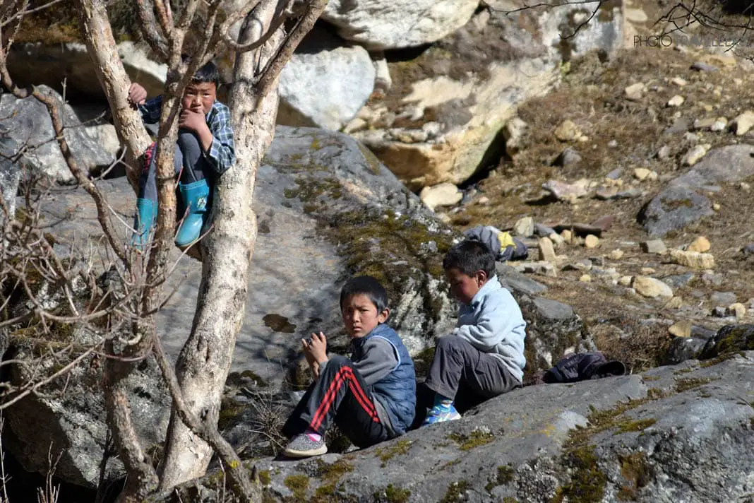 Kinder in Khumjung 