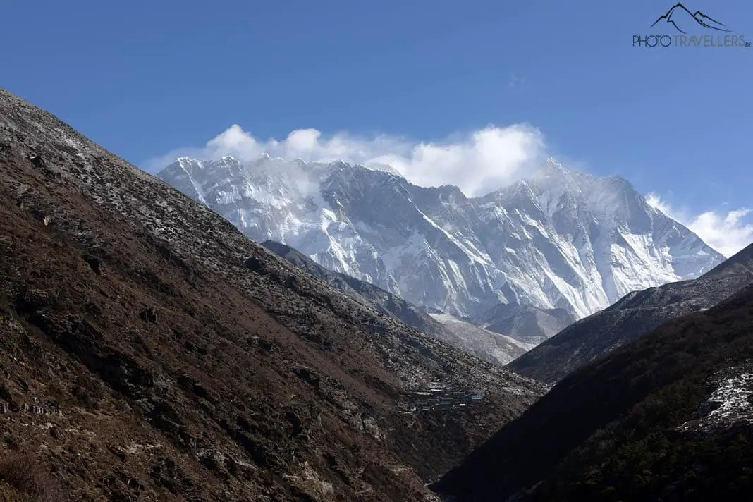 Blick auf Mount Everest und Lhotse