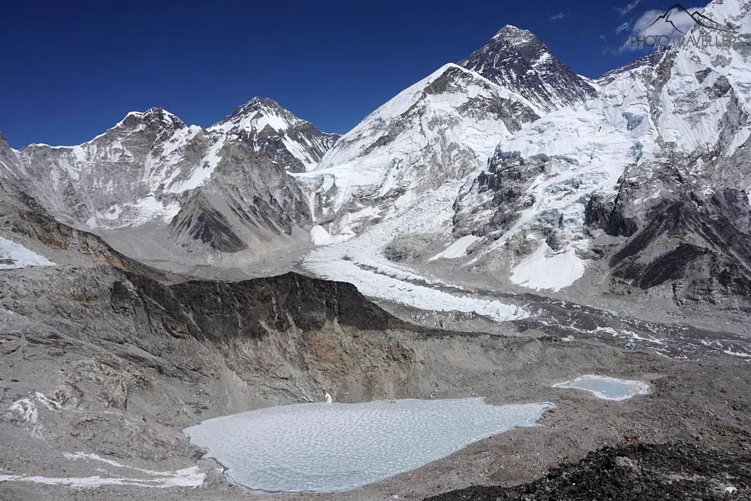 Mount Everest und Khumbu-Gletscher