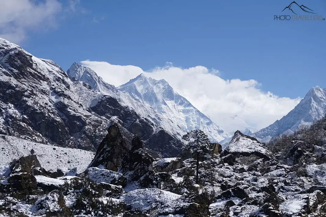 Blick auf Everest und Lhotse