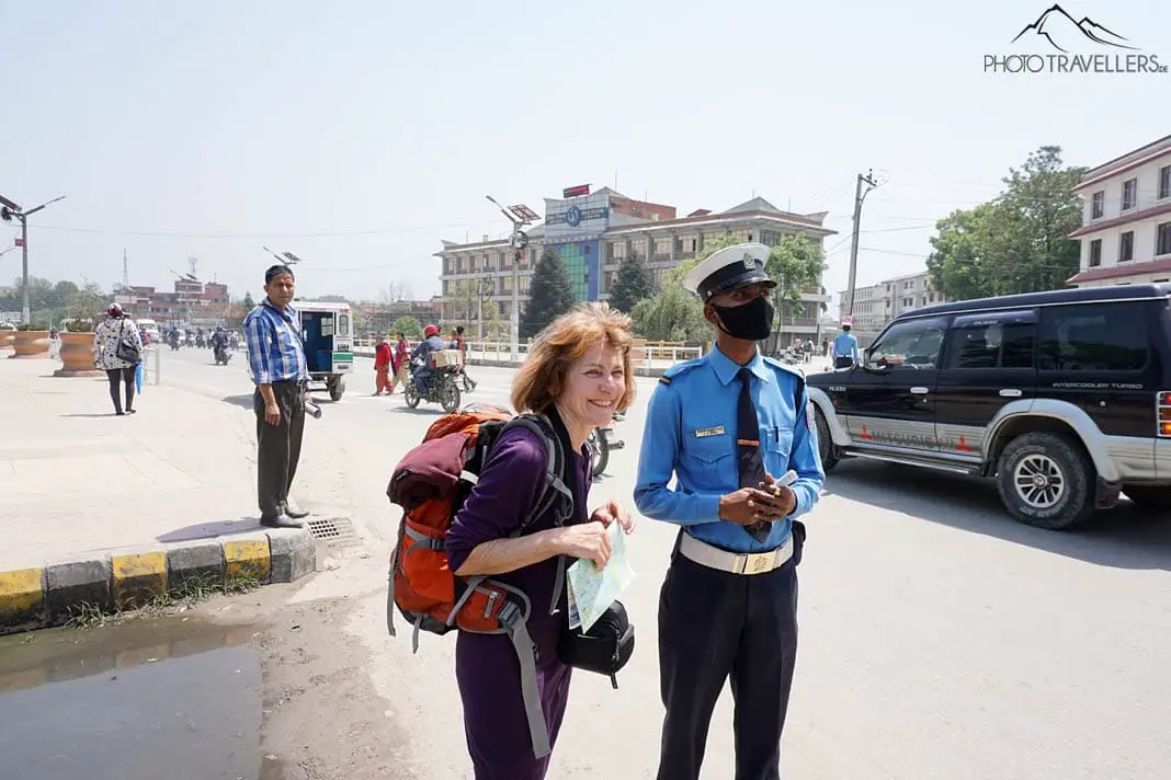 Polizist in Kathmandu