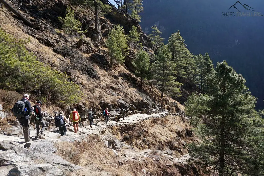 Wandergruppe auf Nepal-Trek