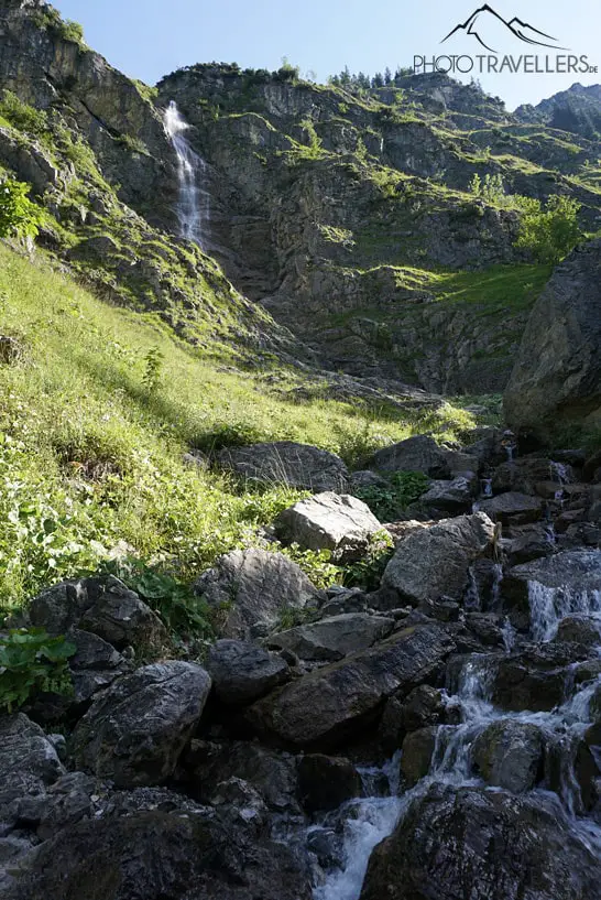 Wasserfall auf dem Gleitweg