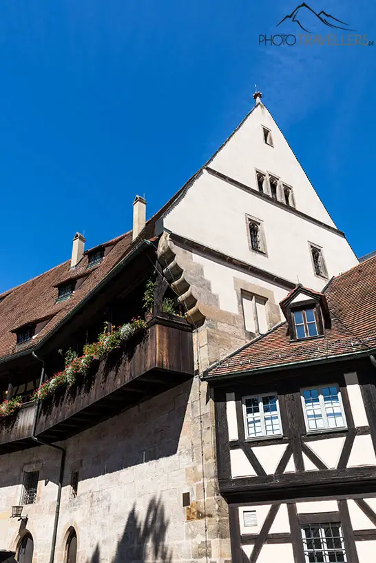 Ein altes Fachwerkhaus in der Alten Hofhaltung in Bamberg