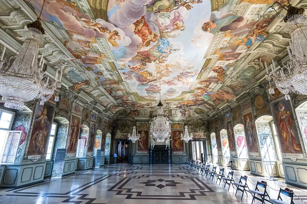 Der imposante Kaisersaal in der Neuen Residenz in Bamberg
